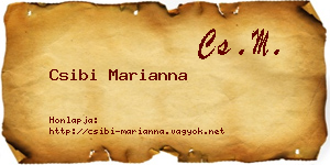 Csibi Marianna névjegykártya