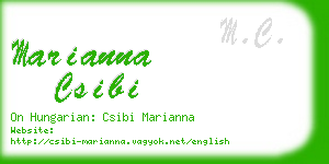 marianna csibi business card